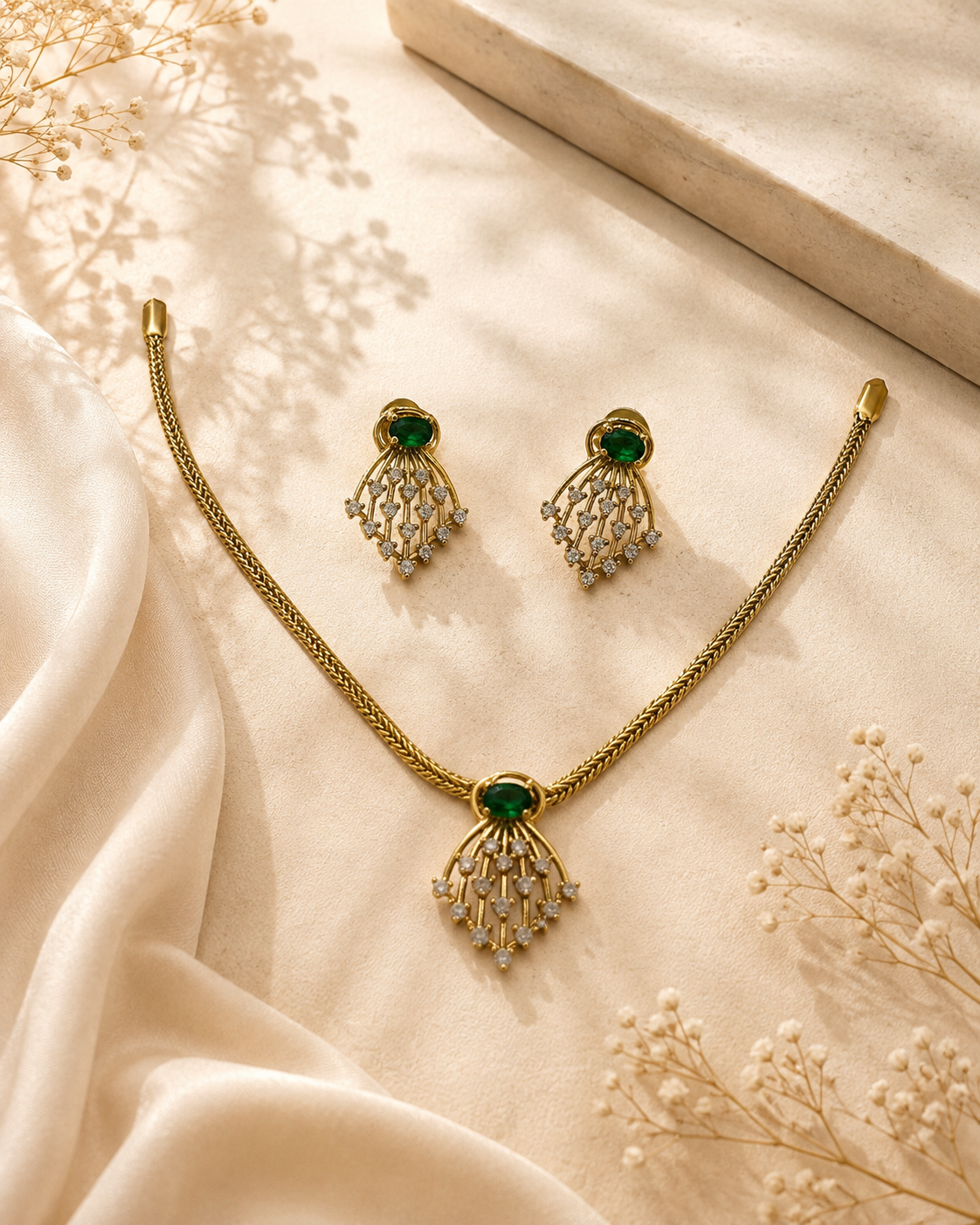 Aarini Amethyst Pendant Set