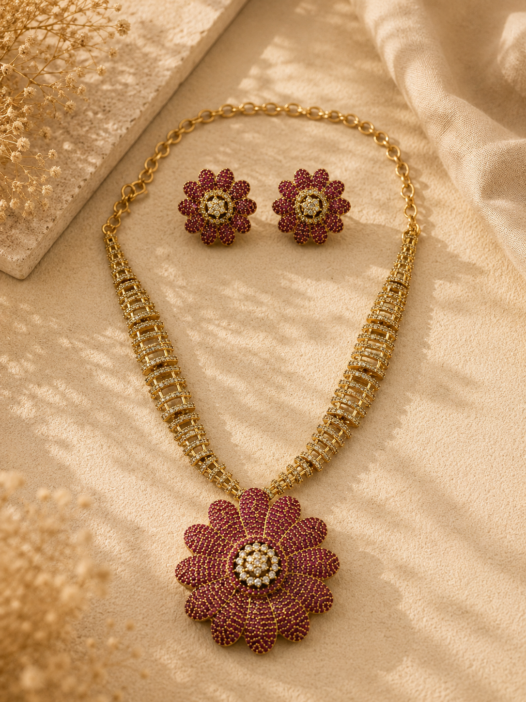 Gulnaar Bloom Necklace Set