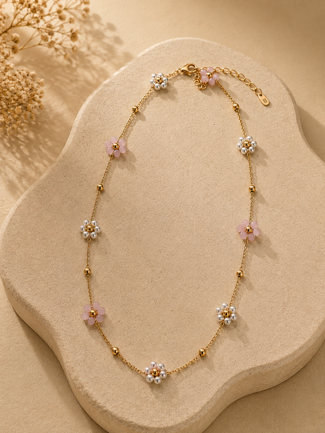 Rosette Bead Necklace